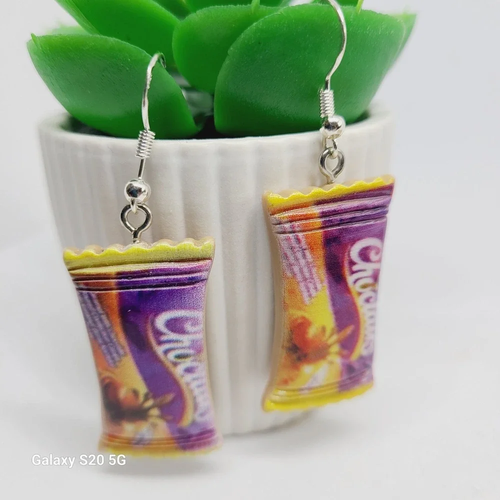 Handmade Snacks Theme Earrings Fun Novelty Food Jewelry Women NEW - Picture 2 of 6